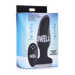 Alternative view of XR Brands Swell Plug Inflatable Silicone Anal Model with Vibration Remote