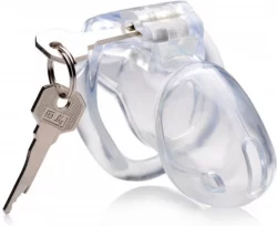 XR Brands Clear Captor Chastity System with Keys Medium Transparent