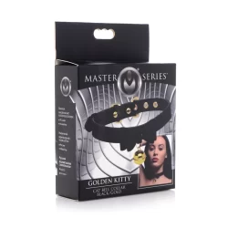 Alternative view of Golden Kitty Adjustable Cat Bell Collar Black/Gold by Golden Kitty