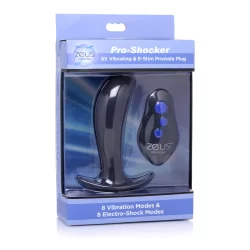 Alternative view of XR Brands Pro-Shocker Silicone Prostate Plug with Vibration & E-Stim