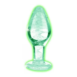 Booty Sparks Medium Glass Plug Glow-In-The-Dark Borosilicate Green