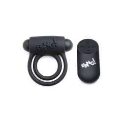 BANG Vibrating Silicone Ring with Remote Control - 28 Modes, Waterproof