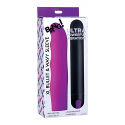 Alternative view of BANG XL Bullet Set with Wavy Silicone Sleeve, Black, Versatile Design