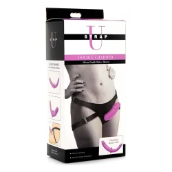 Alternative view of XR Brands Double Charmer Silicone Twin System with Adjustable Harness