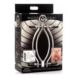 Alternative view of XR Brands Pussy Tugger Adjustable Intimate Clamp with PU Handle 848518046796