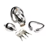 Master Series Deluxe Stainless Steel Lockable Chastity System Adjustable - Asu ja Lelu