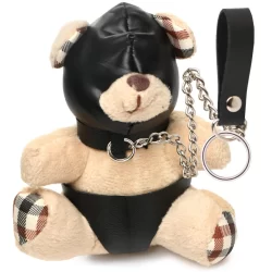 XR Brands Hooded Teddy Bear Keychain Tan - Novelty Plush Accessory 4.2in