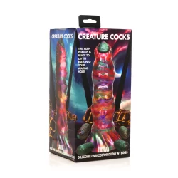 Alternative view of Creature Cocks Larva Silicone Ovipositor Model with Colorful Eggs, Large Size