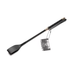 Alternative view of XR Brands 18" Riding Crop Vegan Leather Black 45cm Textured Grip
