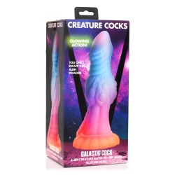 Alternative view of XR Brands Galactic Alien Silicone Intimate Machine Glow-in-the-Dark 22cm