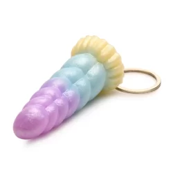 Creature Cocks Mystique Unicorn Pastel Silicone Keychain 3.1in
