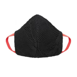 Alternative view of Leg Avenue Cotton Mask with Red Elastic Straps, One Size