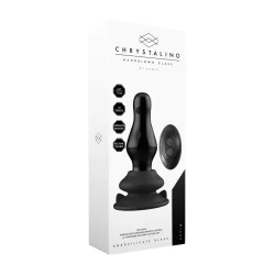 Alternative view of Shots Chrystalino Missy Glass Plug Vibrator Black 10-Speed with Suction Cup