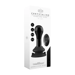 Alternative view of Shots Chrystalino Black Glass Intimate Massager with Suction Cup Base