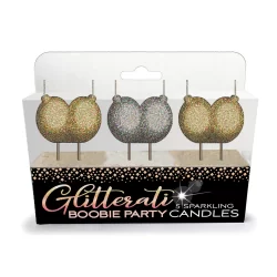 Alternative view of Glitterati Decorative Candle Set Gold & Silver Party Collection 6pcs