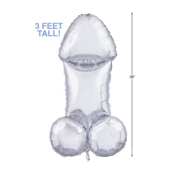 Alternative view of Glitterati Disco Balloon 3ft Mylar - Metallic Sparkle Party Decoration