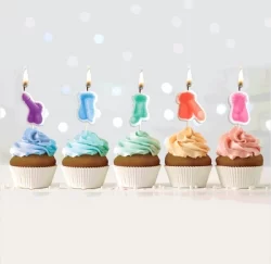 Kheper Games Fun Shape Candle Set - Unique Decorative Party Candles, 6 pcs