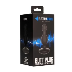 Alternative view of Shots ElectroShock Vibrating Anal Plug with E-Stim Function Black