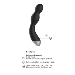 Alternative view of ElectroShock G/P-Spot Silicone Stimulator Black Wireless Remote IPX7
