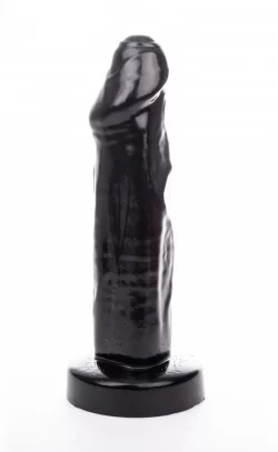 Hung System Uncut 27 cm Black Intimate Machine with Suction Base