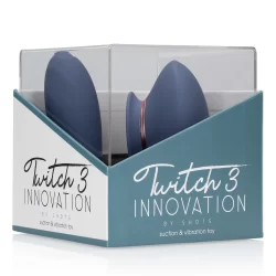Alternative view of Twitch 3 Blue/Grey Rechargeable Vibrating & Suction System