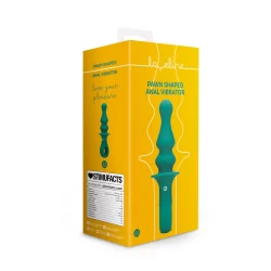 Alternative view of Loveline Peacock Plume Anal Vibrating Device - Compact Silicone Model