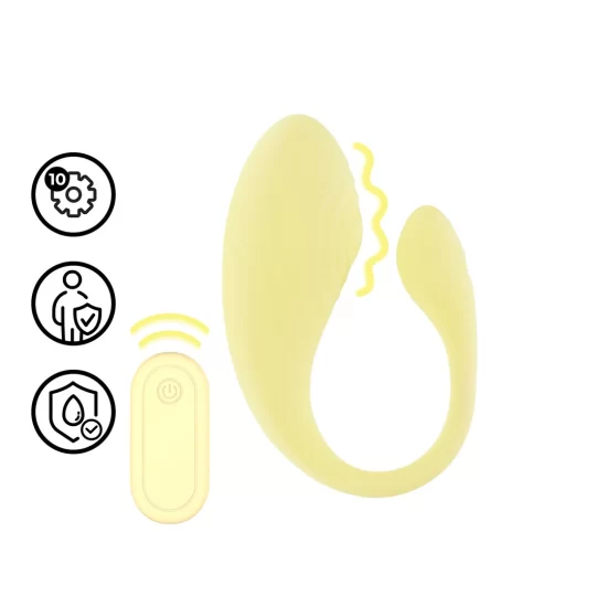 Loveline F1 Yellow Intimate Vibrating Massager with Remote Control