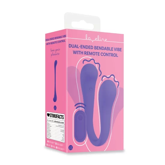 Alternative view of Loveline Dual-ended Flexible Intimate Device with Remote, Purple