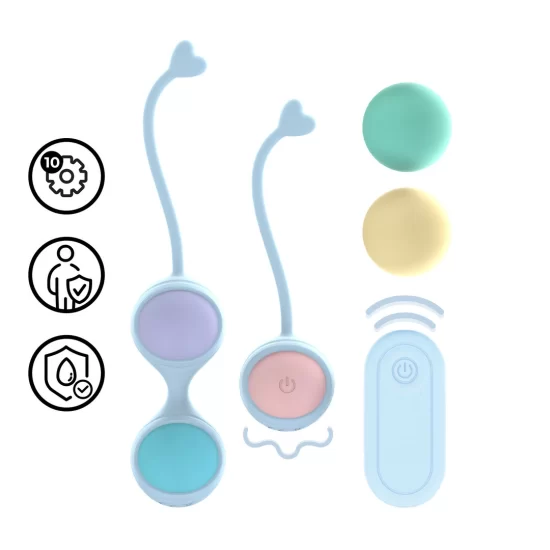 Loveline Kegel Exercise Kit Purple - 5 Interchangeable Weights & Vibration