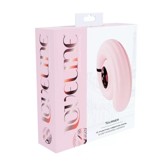 Alternative view of Loveline Tourner Pink Vibrating Swirl 10-Mode Waterproof Silicone Device