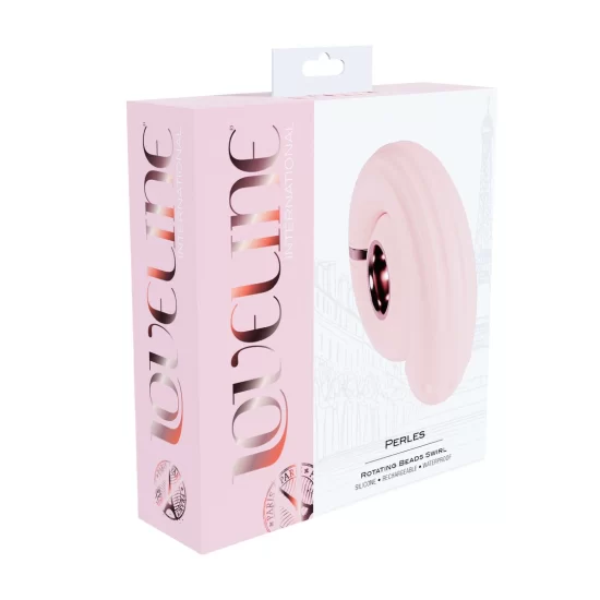 Alternative view of Loveline International Perles Rotating Swirl Device Pink Silicone 10 Modes