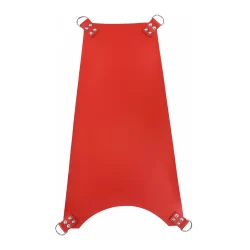 Saxos Red Leather Support Sling 4-Point, Adjustable, Cowhide, 100cm