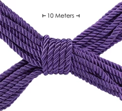 Alternative view of Loving Joy Japanese Style Bondage Rope 10m - Purple Polyester Design