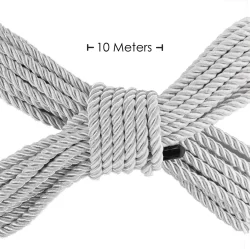 Alternative view of Loving Joy Silver Bondage Rope 10m - Durable Polyester Restraint Cord