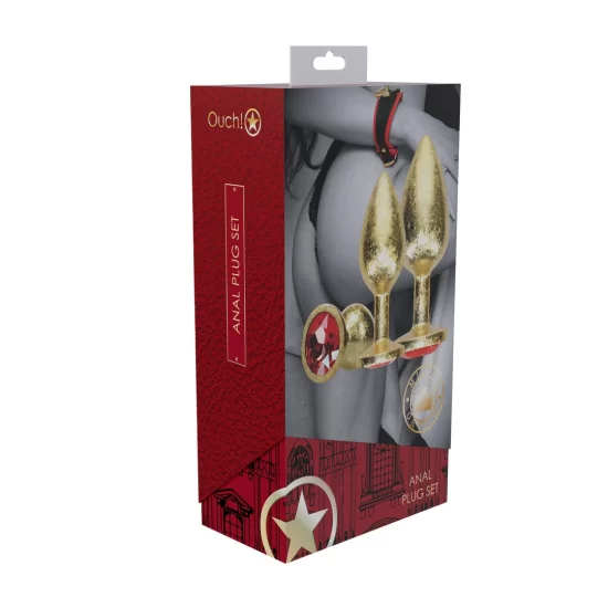 Alternative view of Milan Collection Metal Plug Set Gold - 3 Sizes, Aluminum, Jewel Base