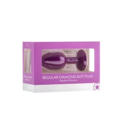 Alternative view of Sinner Gear Silicone Plug Diamond Base Black Regular Size