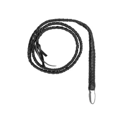 Ouch! Twisted Whip Braided Premium Bonded Leather Black 70cm