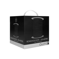 Alternative view of Shots Bondage Rope 100 m - Durable Cotton, Black, 0.8 cm Diameter