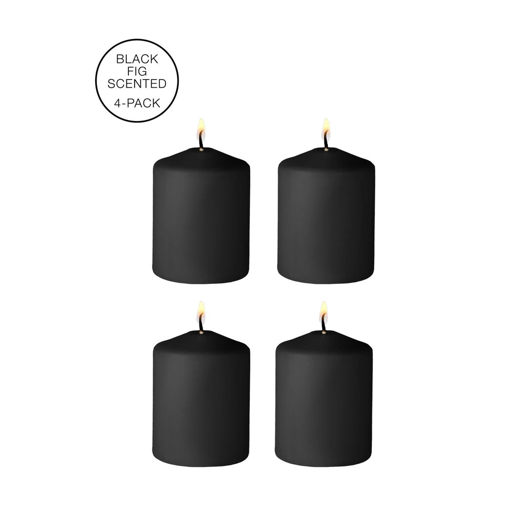 Tease Candles Disobedient Set of 4 Black - Low Temperature Wax - Asu ja Lelu