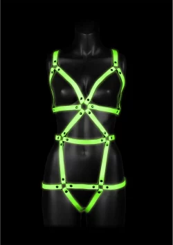 Ouch! Full Body Harness Glow-in-the-Dark Adjustable S/M