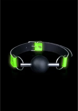 Ouch! Glow in the Dark Solid Ball Gag - Universal Size, Luminous Green