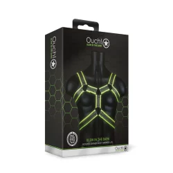 Alternative view of Ouch! Body Armor Glow-in-the-Dark Harness L/XL Adjustable Neon Green