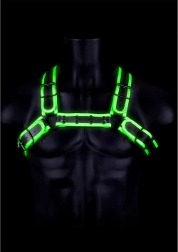 Ouch! Bulldog Adjustable Harness Buckle Glow-in-the-Dark L/XL