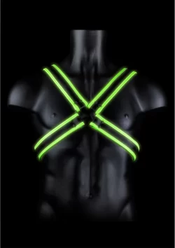 OUCH! Cross Armor Harness L/XL Glow in the Dark Adjustable Design