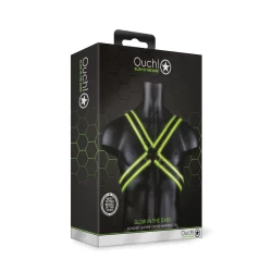 Alternative view of OUCH! Cross Armor Harness L/XL Glow in the Dark Adjustable Design