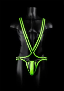 Ouch! Body Harness Glow in the Dark Adjustable L/XL Neon Green