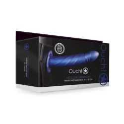 Alternative view of Ouch! Twisted Hollow Strap-On 20 cm - Adjustable Intimate Harness, Black