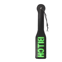 Alternative view of OUCH! Glow in the Dark Paddle - Fluorescent Green Bondage Accessory