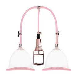 Shots Pumped Breast Enhancement Set Large - Adjustable Vacuum System