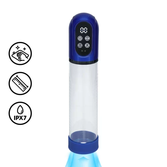 Shots Engage Automatic Waterproof Enhancement Device Metallic Blue